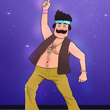 Fatty man dancer. Un projet de Illustration traditionnelle, Conception de personnages, B , et e dessinée de Raffaele Tarallo - 29.08.2022