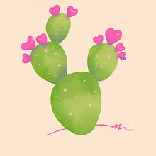 Prickly Pear Love. Traditional illustration project by alyssavertindesign - 09.03.2022