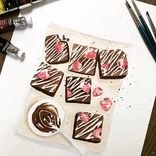 Meu projeto do curso: Ilustração de alimentos em aquarela . % Juliana Silva tarafından hazırlanan Geleneksel illüstras, on, Güzel sanatlar, Tablo, Sulubo, Ve a Resim projesi - 09.03.2022