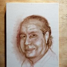 Retrato expresivo al óleo / técnica alla prima / Tata Andrés. Fine Arts, Painting, and Oil Painting project by Esteban Martinez - 09.04.2022