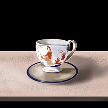 A China Cup. Painting, Traditional illustration, and Decorative Painting project by Antonio Vilches Serra - 10.03.2022