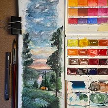 My project for course: Watercolor Travel Journal. Projekt z dziedziny Trad, c, jna ilustracja, Malowanie akwarelą,  R, sunek architektoniczn i Sketchbook użytkownika Celina Rydén - 04.09.2022