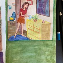 My project for course: Exploratory Sketchbook: Find Your Drawing Style. Projekt z dziedziny Trad, c, jna ilustracja, Sketching, Kreat, wność, Malowanie akwarelą, Sketchbook i Malowanie gwaszami użytkownika vesela_strandzheva - 04.09.2022