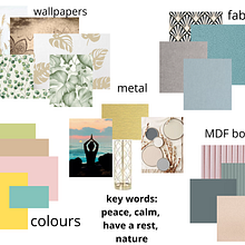 My project for course: Mood Board Creation: Communicate Concepts Effectively. Projekt z dziedziny Design, Br, ing i ident, fikacja wizualna, Projektowanie graficzne, Architektura wnętrz, Projektowanie wnętrz,  Dekoracja wnętrz, Dekoracja wnętrz, Projektowanie powierzchni h, low i ch użytkownika Kristýna Hrášková - 04.09.2022
