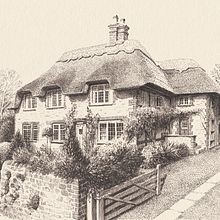 A Map of West Sussex Architecture. Traditional illustration, Fine Arts, Drawing, Artistic Drawing, and Architectural Illustration project by Ioana Pioaru - 09.05.2022