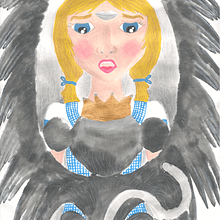 Mi proyecto del curso: Introducción a la ilustración infantil: El mago de Oz. Projekt z dziedziny Trad, c, jna ilustracja,  Sztuki piękne,  Malarstwo, R, sunek ołówkiem,  R, sunek, Malowanie akwarelą, Ilustracje dla dzieci, Narracja,  R i sunek atramentem użytkownika Elsa Nidia Mauricio Balbuena - 10.12.2020