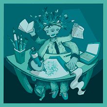 Mi ser profesional. Traditional illustration, Character Design, Ink Illustration, and Comic project by Víctor Rojas - 09.06.2022