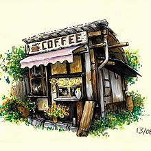 Mi proyecto del curso: Dibujo arquitectónico expresivo con marcadores de colores. Esboçado, Desenho, Ilustração arquitetônica, Sketchbook e Ilustração com tinta projeto de David Esbrí - 06.09.2022