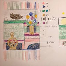 Tapisserie mit Stoffresten. Un proyecto de Interiorismo, Tejido, Diseño textil, Diseño de complementos y Telar de Alice - 06.09.2022