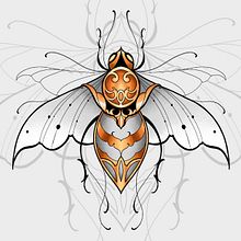 Mój projekt z kursu: Projektowanie artystycznych tatuaży ze złotym tuszem w Procreate Ein Projekt aus dem Bereich Traditionelle Illustration, Digitale Illustration und Tattoodesign von izabela_pabjan - 06.09.2022