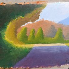 Mi proyecto del curso: Pintura al óleo de paisajes: explora la luz. Traditional illustration, Fine Arts, Pencil Drawing, Oil Painting, and Naturalistic Illustration project by Julio Cedillo - 09.07.2022