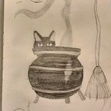 Meu projeto do curso: A arte de desenhar: transforme seus rabiscos em arte. Un progetto di Illustrazione tradizionale, Disegno a matita, Disegno e Sketchbook di Olga Santos - 07.09.2022