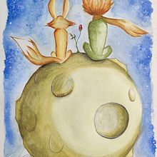 Petite Prince. Traditional illustration, Character Design, Fine Arts, Comic, Pencil Drawing, Drawing, Watercolor Painting, and Artistic Drawing project by Valter Vergati - 08.18.2022