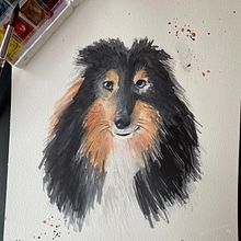 Meu projeto do curso: Retratos expressivos de animais em aquarela. Traditional illustration, Watercolor Painting, Realistic Drawing, and Naturalistic Illustration project by Rebecca Tavares - 09.07.2022