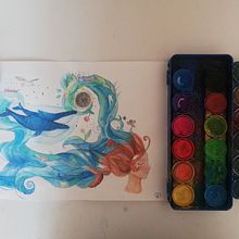 My project for course: Watercolor Techniques for Dreamlike Illustrations. Un progetto di Illustrazione tradizionale, Disegno, Pittura ad acquerello e Illustrazione editoriale di Marilou - 07.09.2022
