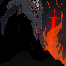 Sword guardian. Traditional illustration, and Character Design project by Elena Aragoneses - 09.05.2022