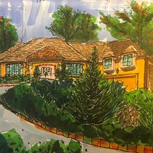 My project for course: Expressive Architectural Sketching with Colored Markers. Sketching, Drawing, Architectural Illustration, Sketchbook & Ink Illustration project by an12cub - 09.09.2022