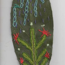 Mon projet du cours : Broderie sur des supports organiques originaux. Embroider, and Textile Design project by Francine Maurer - 09.09.2022