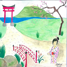 Mi proyecto del curso: Ilustración en acuarela con influencia japonesa. Un progetto di Illustrazione tradizionale, Disegno e Pittura ad acquerello di Carlos Arreola Velázquez - 05.09.2022