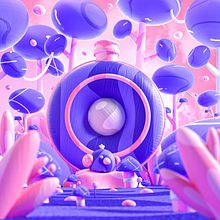 Mi proyecto del curso: Cinema 4D: da vida a una ilustración pop en 3D. Ilustração tradicional, 3D, Ilustração digital, e Modelagem 3D projeto de alexis1620 - 09.09.2022