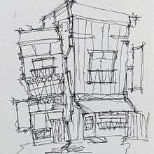 My project for course: Expressive Architectural Sketching with Colored Markers. Sketching, Drawing, Architectural Illustration, Sketchbook & Ink Illustration project by Janan Lee - 09.10.2022