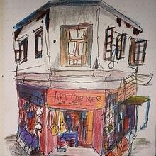Sketch with Colour Pencils . Traditional illustration, Architecture, Sketching, and Colored Pencil Drawing project by Akanksha Verma - 09.10.2022