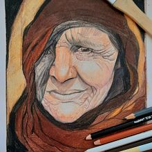 Il mio progetto del corso: Ritratto realistico con matite colorate. Traditional illustration, Fine Arts, Pencil Drawing, Drawing, Portrait Drawing, Realistic Drawing, Artistic Drawing, and Colored Pencil Drawing project by Antonella Piras - 09.10.2022