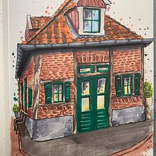 My project for course: Expressive Architectural Sketching with Colored Markers. Sketching, Drawing, Architectural Illustration, Sketchbook & Ink Illustration project by Petra Wheeler-Meinders - 09.10.2022