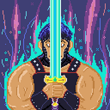 Dai Grepher Remake. Traditional illustration, and Pixel Art project by matterhost - 09.11.2022