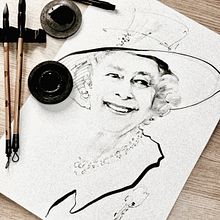 Queen Elizabeth II. Un proyecto de Ilustración tradicional de zou wei - 11.09.2022