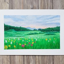 My project for course: Painting Atmospheric Landscapes with Gouache. Traditional illustration, Painting, and Gouache Painting project by Stacy Burch - 09.12.2022