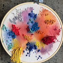 My project for course: Embroidery and Watercolor Basic Techniques. Un projet de Peinture, Aquarelle, Broderie , et Design textile de Nadine Engelbrecht - 12.09.2022