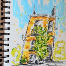 Mon projet du cours : Esquisses d'architecture expressives aux feutres de couleur. Sketching, Drawing, Architectural Illustration, Sketchbook & Ink Illustration project by Sylvie Franck - 09.12.2022