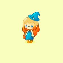 Original Character Chibi - Ellowyn. Character Design, Traditional illustration, and Digital Illustration project by Rebecca - 09.12.2022