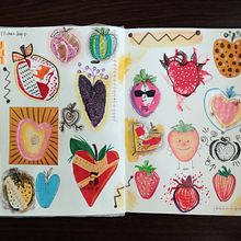Mi proyecto del curso: Técnicas de ilustración para desbloquear tu creatividad Ein Projekt aus dem Bereich Design, Traditionelle Illustration, Bildende Künste, Malerei, Kreativität, Kreativität mit Kindern und Sketchbook von vickyhopp - 12.09.2022