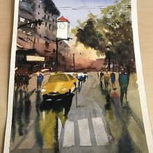 My project for course: Urban Landscapes in Watercolor. Fine Arts, Watercolor Painting, and Architectural Illustration project by Dave Me - 09.12.2022