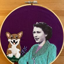 Mein Kursprojekt: Fortgeschrittene Stickerei auf Fototransfer. Colagem, Estampagem, Bordado, DIY, e Design têxtil projeto de notpeergynts - 12.09.2022