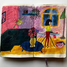 Mijn project van de cursus: Sketchbook om je tekenstijl te verkennen. Traditional illustration, Sketching, Creativit, Drawing, Watercolor Painting, Sketchbook, and Gouache Painting project by Krishita Sloot - 09.12.2022