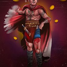 Gold and Blood. Traditional illustration, Character Design, Digital Illustration, Concept Art, Digital Drawing, and Digital Painting project by Camilo Cuellar Torres - 09.12.2022