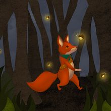 Little fox looking for adventure!. Traditional illustration, Character Design, Drawing, Digital Illustration, Stor, telling, and Narrative project by Nina - 09.12.2022