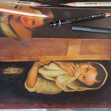 Mujer a la Ventana (Esteban Murillo). Fine Arts, Traditional illustration, Portrait Drawing, and Drawing project by Pablo Montenegro - 09.08.2022