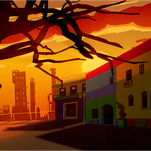 Mi proyecto del curso: Pintura digital de fondos para animación. Un progetto di Illustrazione tradizionale, Animazione, Illustrazione digitale e Pittura digitale di Juan Díaz - 13.09.2022