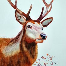 My project for course: Expressive Animal Portraits in Watercolor. Traditional illustration, Watercolor Painting, Realistic Drawing, and Naturalistic Illustration project by Diyana - 09.13.2022