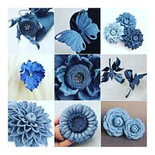 DENIM FLOWER COLLECTION. Un proyecto de Diseño de jo, as y Diseño textil de Svetlana Faulkner - 13.09.2022