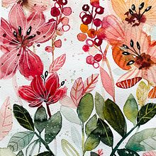 My project for course: Artistic Floral Watercolor: Connect with Nature. Ilustração tradicional, Pintura, Pintura em aquarela e Ilustração botânica projeto de Jaanika Malensek - 13.09.2022