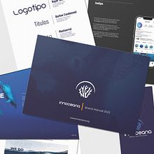 Rebranding para Innoceana. Design, Ilustração tradicional, Publicidade, Motion Graphics, Br, ing e Identidade, Design editorial, e Marketing projeto de A little too much Studio - 01.09.2022