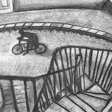 Dibujo bicicleta a carboncillo. Ilustração tradicional projeto de Marc Pérez - 13.09.2022