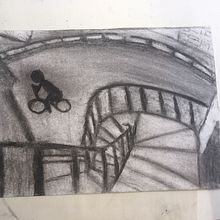 DA - Fotografía Bicicleta Cartier - A4 Carboncillo. Un projet de Illustration traditionnelle , et Photographie de Mireia Ortigosa - 14.09.2022