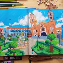Mi proyecto del curso: Sketchbook pictórico en gouache. Traditional illustration, Sketching, Drawing, Architectural Illustration, Sketchbook, and Gouache Painting project by Vanessa Ángel Chávez - 09.14.2022