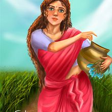 My project for course: Digital Portraits: Draw Female Characters in Natural Light. Un proyecto de Diseño de personajes e Ilustración digital de rai_biswas0405 - 13.09.2022